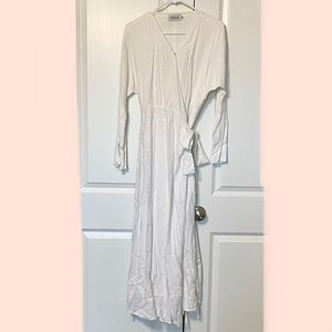 Tw//ce Boutique Linen Blend Wrap Dress